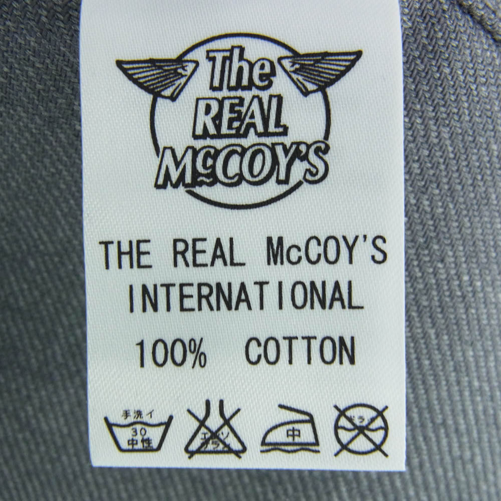 The REAL McCOY'S ザリアルマッコイズ MJ17013 USN ANCHOR 米海軍 ベースボールシャツ 復刻 ユニフォーム グレー系 M【新古品】【未使用】【中古】