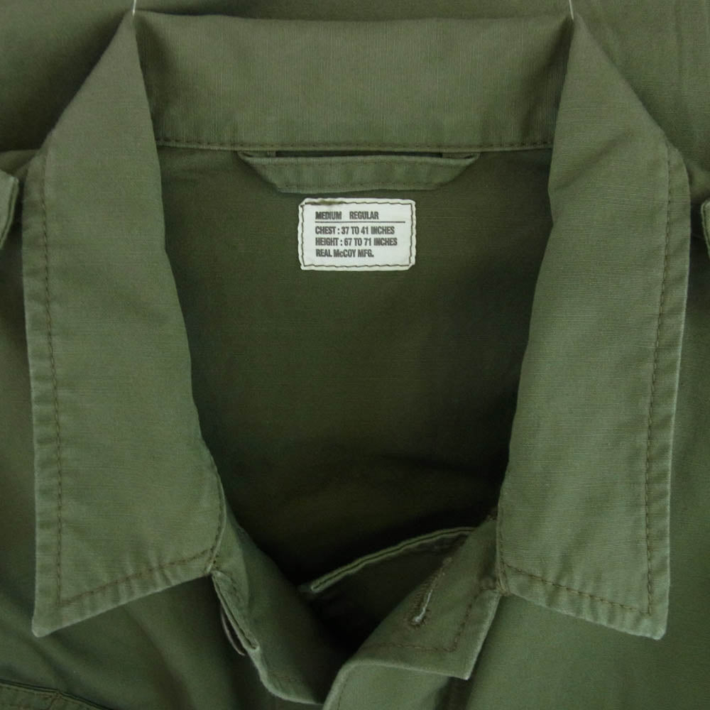 The REAL McCOY'S ザリアルマッコイズ COAT MAN’S COMBAT TROPICAL jungle fatigue jacket ファティーグ ミリタリー ジャケット グリーン系 M【中古】