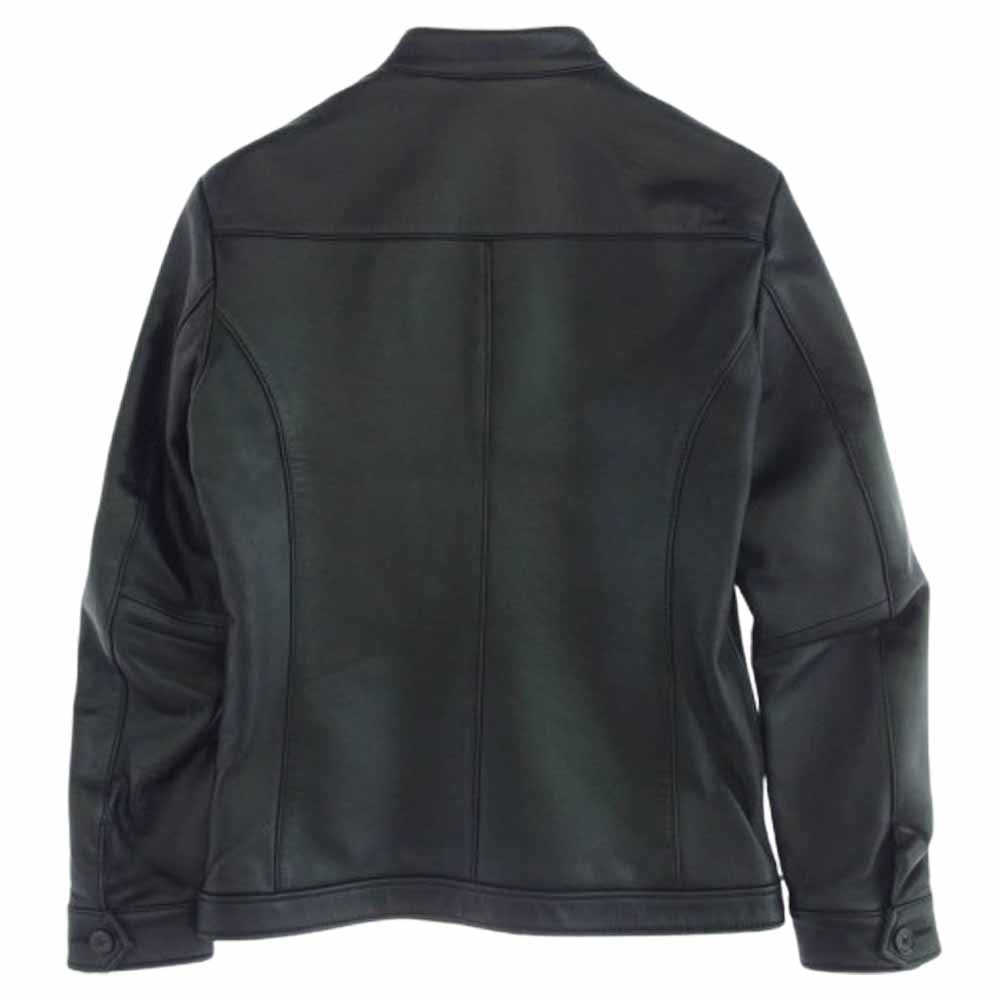 TETE HOMME テットオム 1017419021 シングル ライダース 羊革 レザー ジャケット ブラック系 6【中古】