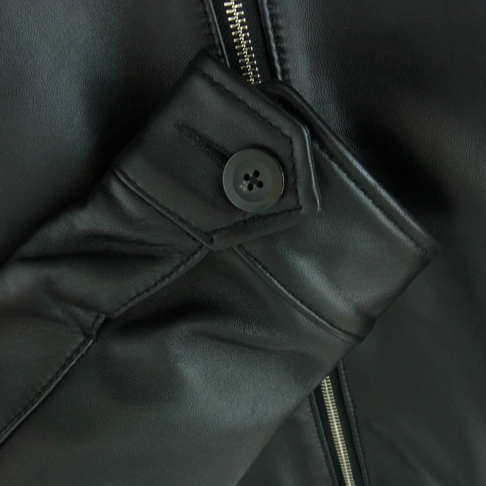 TETE HOMME テットオム 1017419021 シングル ライダース 羊革 レザー ジャケット ブラック系 6【中古】