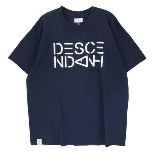 DESCENDANT ディセンダント 20SS 201NTDS-CSM02S CORAL SS TEE コーラル ロゴプリント クルーネック 半袖 Tシャツ ネイビー系 4【中古】