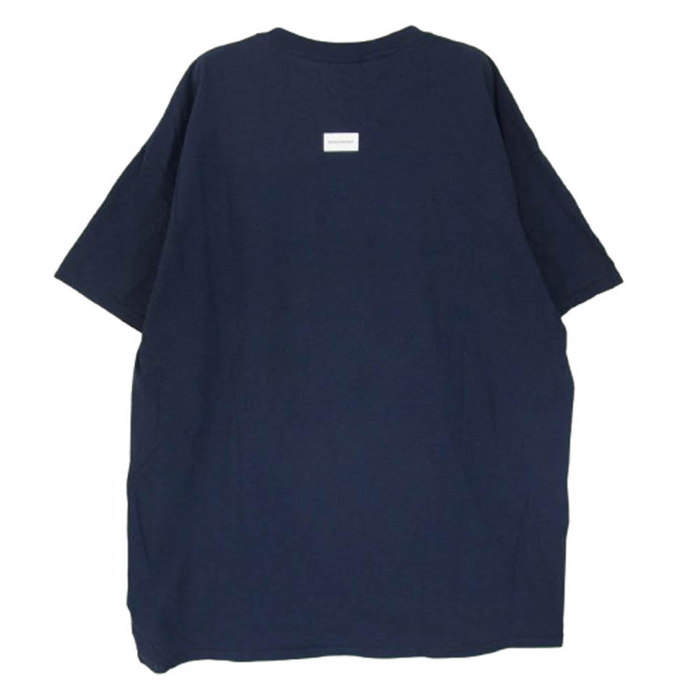 DESCENDANT ディセンダント 20SS 201NTDS-CSM02S CORAL SS TEE コーラル ロゴプリント クルーネック 半袖 Tシャツ ネイビー系 4【中古】