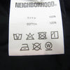 NEIGHBORHOOD ネイバーフッド 20SS 201PCNH-ST10 LOGIC/C-TEE.SS 反転ロゴ バックNBHD クルーネック 半袖 Tシャツ ブラック系 XL【中古】