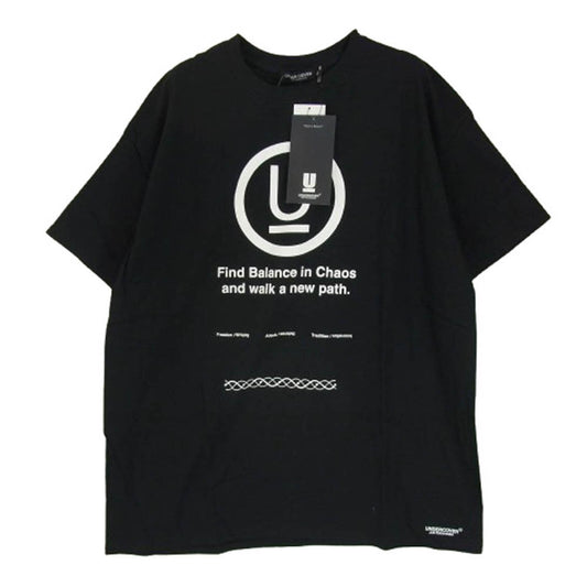 UNDERCOVER アンダーカバー UCZ9817 U ロゴプリント 半袖 Tシャツ ブラック系 XL【美品】【中古】