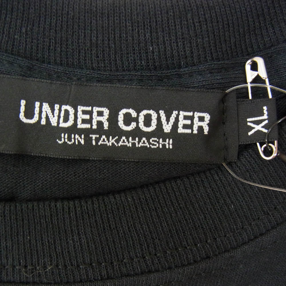 UNDERCOVER アンダーカバー UCZ9817 U ロゴプリント 半袖 Tシャツ ブラック系 XL【美品】【中古】