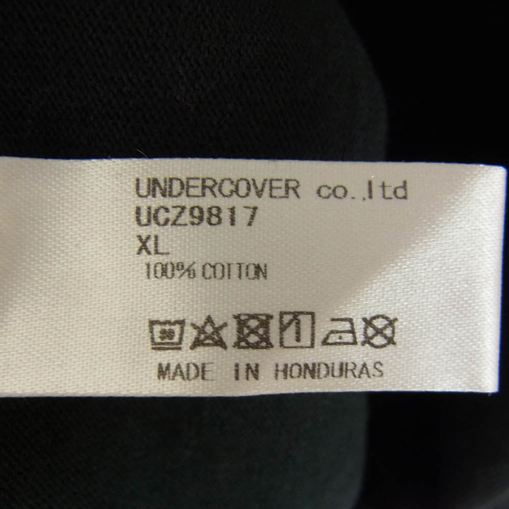 UNDERCOVER アンダーカバー UCZ9817 U ロゴプリント 半袖 Tシャツ ブラック系 XL【美品】【中古】
