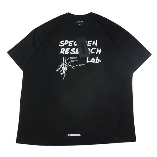 NEIGHBORHOOD ネイバーフッド 22AW 222PCNH-ST14 NH TEE-14 SPECIMEN RESEARCH LAB クルーネック 半袖 Tシャツ ブラック系 L【中古】