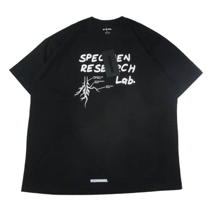 NEIGHBORHOOD ネイバーフッド 22AW 222PCNH-ST14 NH TEE-14 SPECIMEN RESEARCH LAB クルーネック 半袖 Tシャツ ブラック系 L【中古】