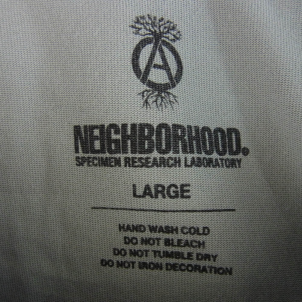 NEIGHBORHOOD ネイバーフッド 22SS 221BUNH-CSM02 SRL . SHELTECH SHIRT SS シェルテック クルーネック 半袖 Tシャツ グレー系 L【中古】