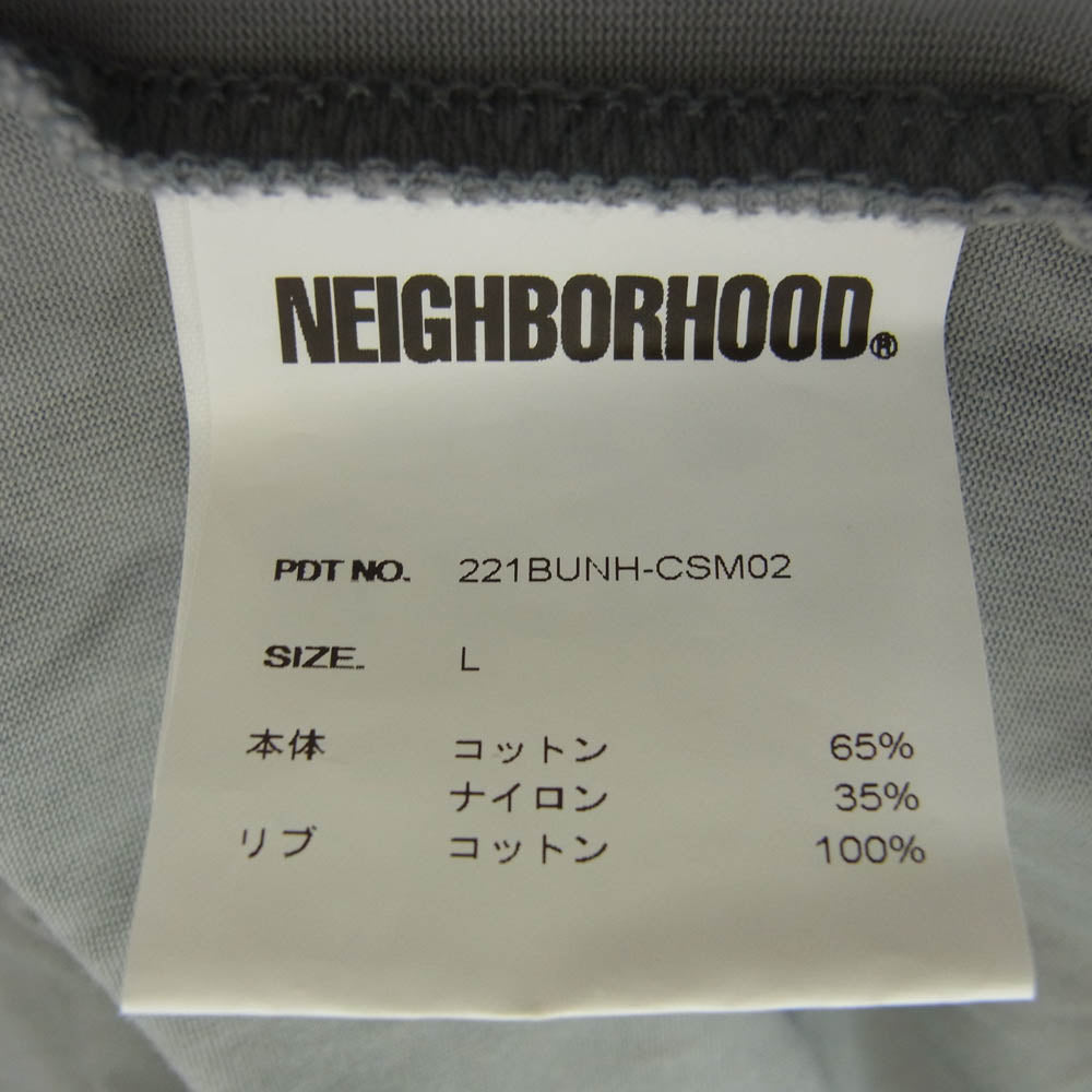 NEIGHBORHOOD ネイバーフッド 22SS 221BUNH-CSM02 SRL . SHELTECH SHIRT SS シェルテック クルーネック 半袖 Tシャツ グレー系 L【中古】