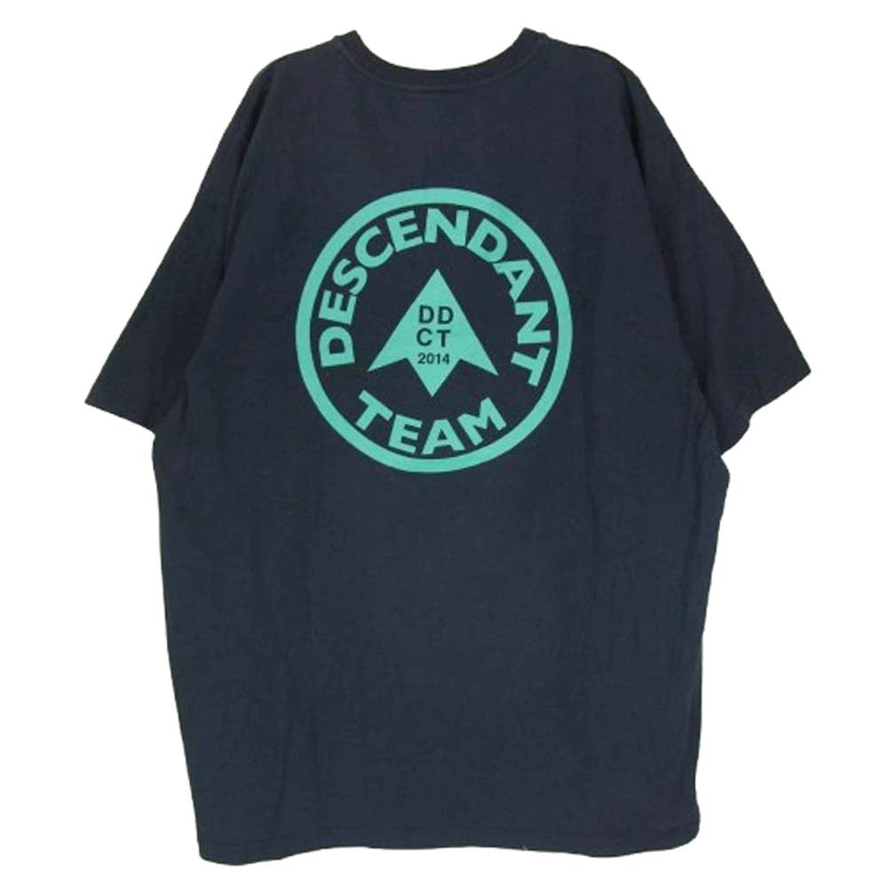 DESCENDANT ディセンダント 23SS TEAM SS TEE DCDT チームロゴ プリント クルーネック 半袖 Tシャツ ネイビー系 4【中古】