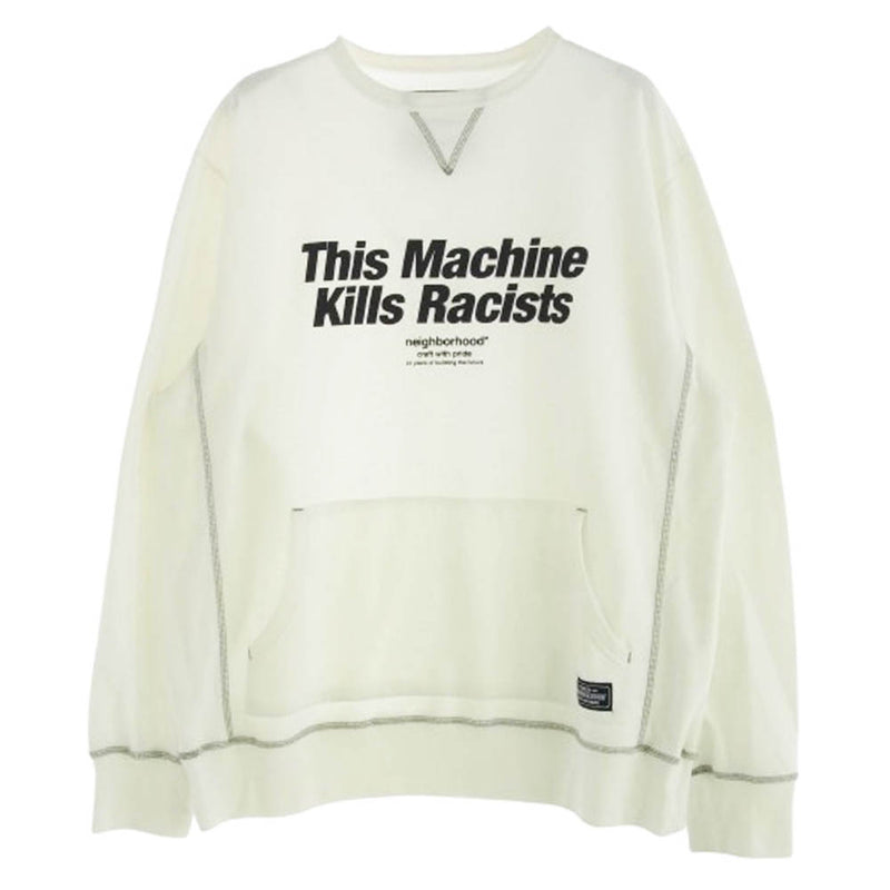 NEIGHBORHOOD ネイバーフッド 18AW 182UWNH-CSM02 B.C./EC-CREW クルーネック スウェット トレーナー ホワイト系 XL【中古】
