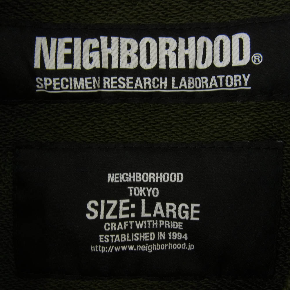 NEIGHBORHOOD ネイバーフッド 19AW 192FPNH-CSM09 SRL.BIO/C-CREW.LS バイオ プリント クルーネック スウェット トレーナー カーキ系 L【中古】