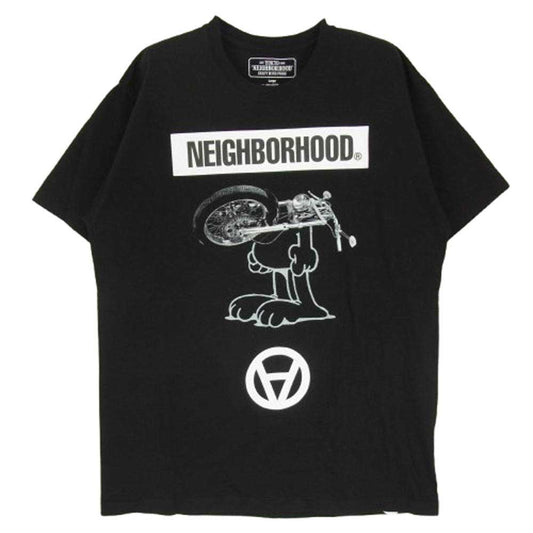 NEIGHBORHOOD ネイバーフッド KOSTAS SEREMETIS コスタスセレメティス NHKS/C-TEE.SS バイク ロゴプリント 半袖 Tシャツ ブラック系 L【中古】