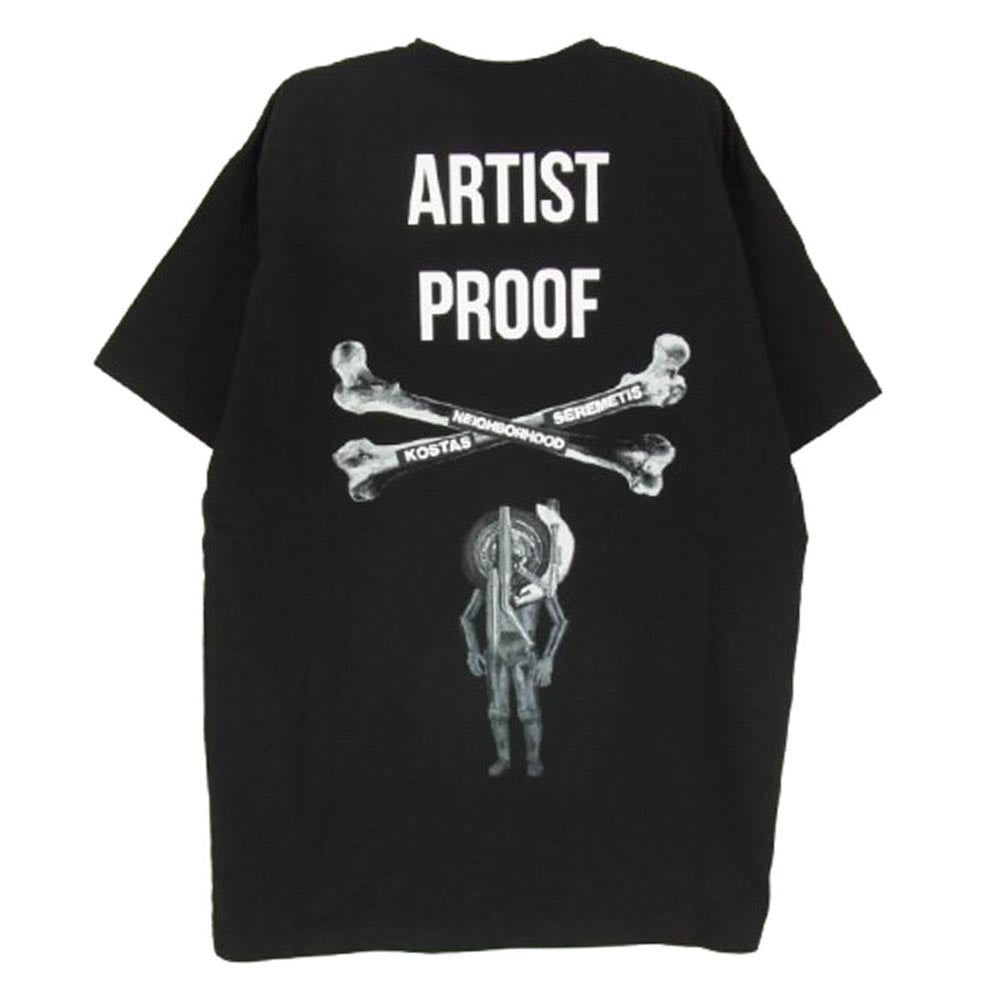 NEIGHBORHOOD ネイバーフッド KOSTAS SEREMETIS コスタスセレメティス NHKS/C-TEE.SS バイク ロゴプリント 半袖 Tシャツ ブラック系 L【中古】