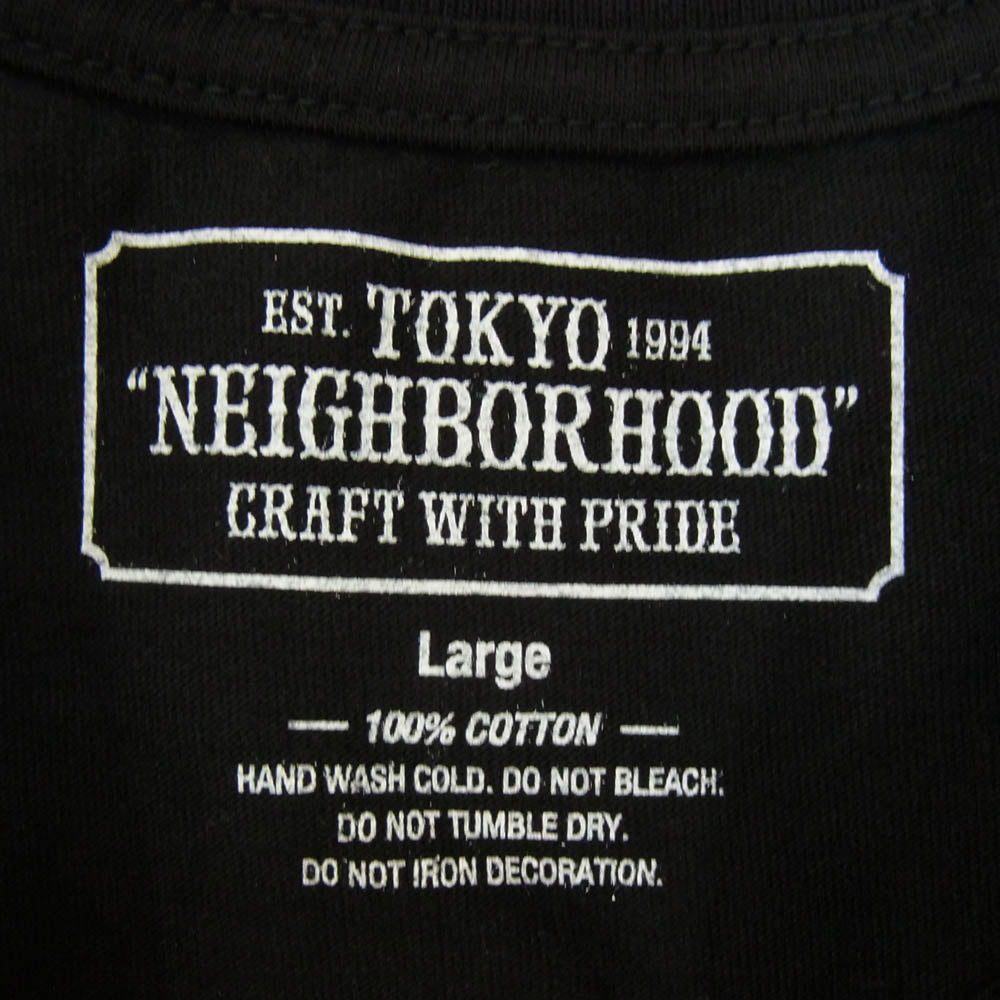 NEIGHBORHOOD ネイバーフッド KOSTAS SEREMETIS コスタスセレメティス NHKS/C-TEE.SS バイク ロゴプリント 半袖 Tシャツ ブラック系 L【中古】