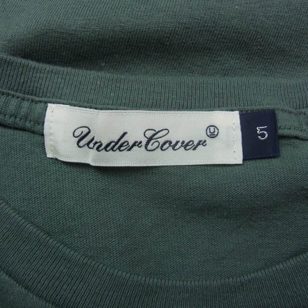 UNDERCOVER アンダーカバー HEART TEE ハート バックプリント 半袖 Tシャツ カーキ系 5【中古】