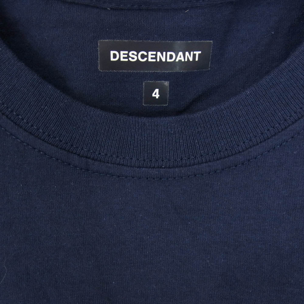 DESCENDANT ディセンダント VORTEX SS TEE ボルテックス クルーネック 半袖 Tシャツ ネイビー系 4【中古】