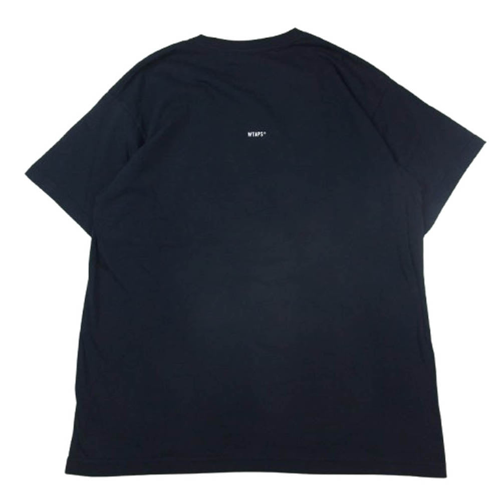 WTAPS ダブルタップス 23SS THAW SS COTTON TAP マウンテン クルーネック 半袖 Tシャツ ネイビー系 02【中古】