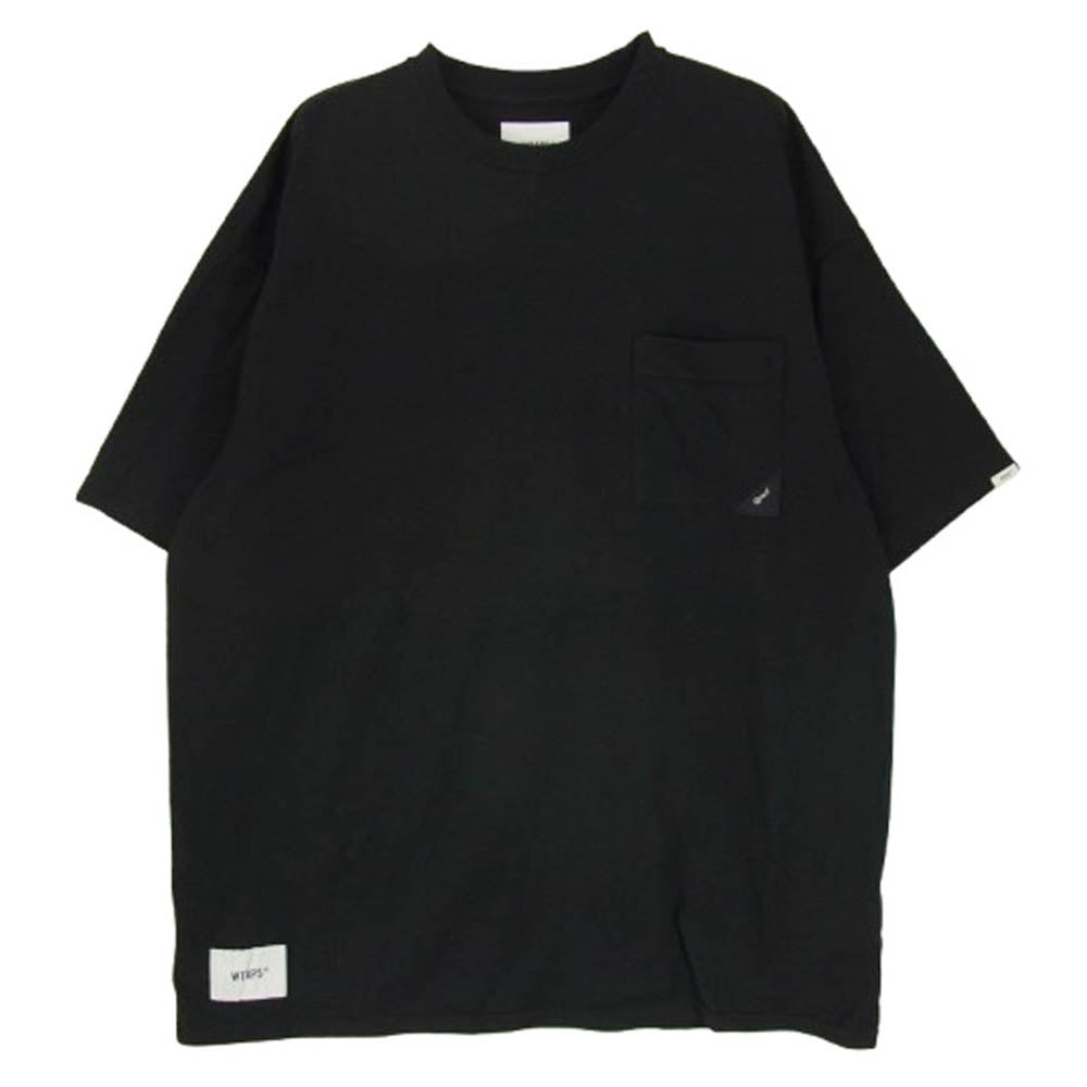 WTAPS ダブルタップス 23SS 231ATDT-CSM02S TERRITORY / SS / CTPL. DOT SIGHT テリトリー ポケットロゴ クルーネック 半袖 Tシャツ ブラック系 X04【中古】