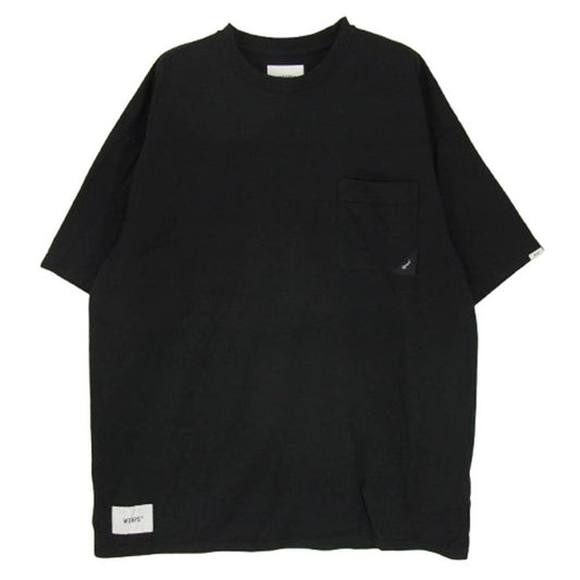 WTAPS ダブルタップス 23SS 231ATDT-CSM02S TERRITORY / SS / CTPL. DOT SIGHT テリトリー ポケットロゴ クルーネック 半袖 Tシャツ ブラック系 X04【中古】