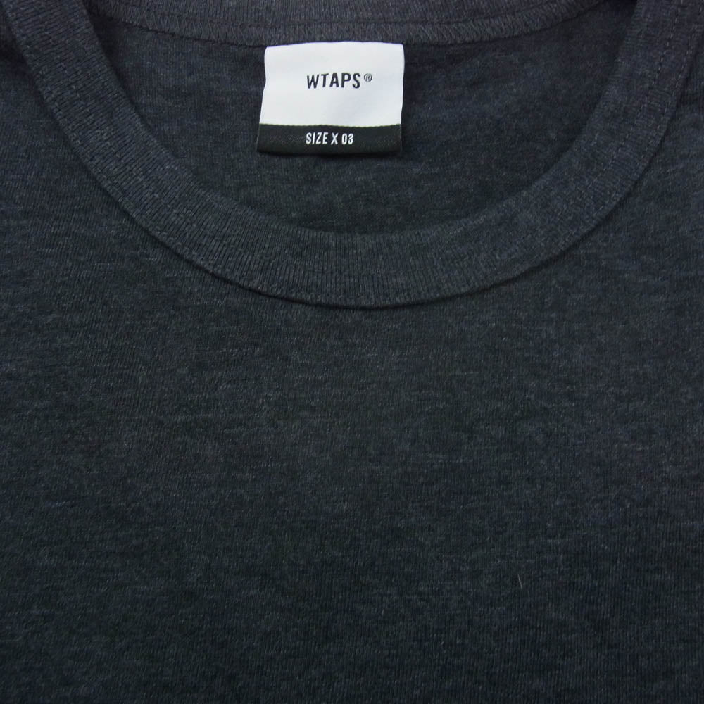 WTAPS ダブルタップス 20SS 201ATDT-CSM11 INDUSTRY DESIGN SS 04 TEE COPO インダストリー プリント クルーネック 半袖 Tシャツ チャコール系 03【中古】