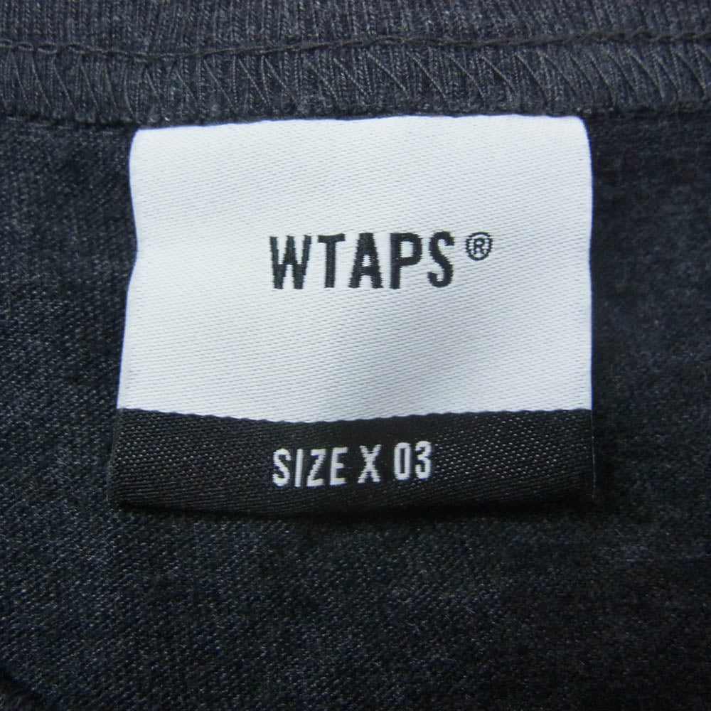 WTAPS ダブルタップス 20SS 201ATDT-CSM11 INDUSTRY DESIGN SS 04 TEE COPO インダストリー プリント クルーネック 半袖 Tシャツ チャコール系 03【中古】