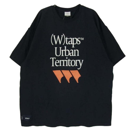 WTAPS ダブルタップス 23SS SS/COTTON/NAVY Urban Territory Tee アーバンテリトリー ロゴプリント クルーネック 半袖 Tシャツ ネイビー系 X04【中古】