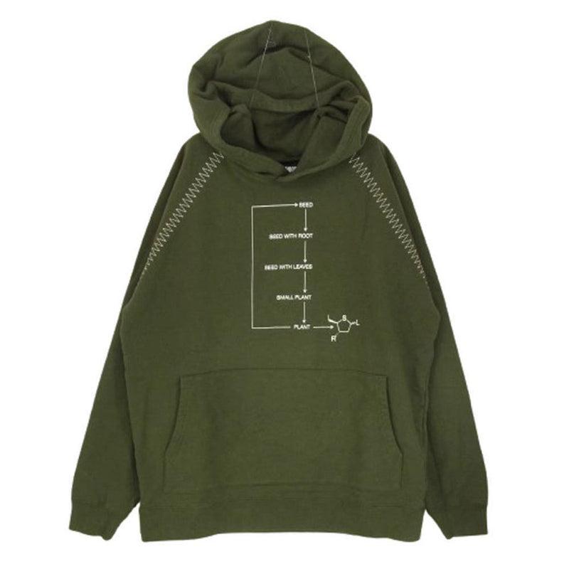 NEIGHBORHOOD ネイバーフッド 19AW 192FPNH-CSM10 SRL.BIO/C-HOODED.LS バイオ プリント プルオーバ― パーカー フーディー カーキ系 L【中古】