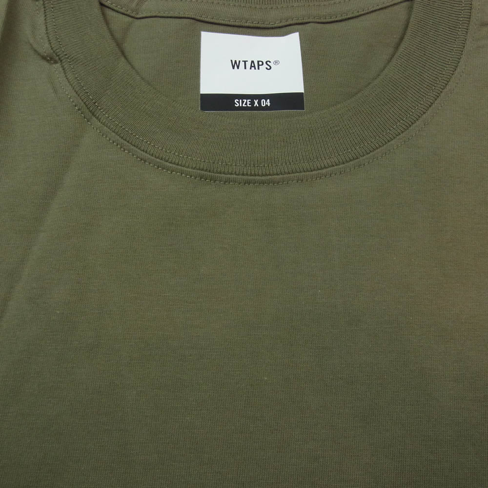 WTAPS ダブルタップス 21SS 211PCDT-ST04S EX.42 WRANGLE スポットリリース スクリーンプリント クルーネック 半袖 Tシャツ カーキ系 04【極上美品】【中古】
