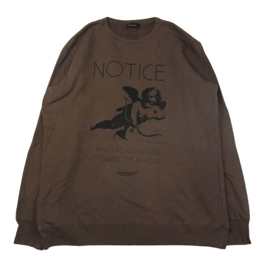UNDERCOVER アンダーカバー 17AW UCT4892-5 NOTICE プリント スウェット ブラウン系 3【中古】