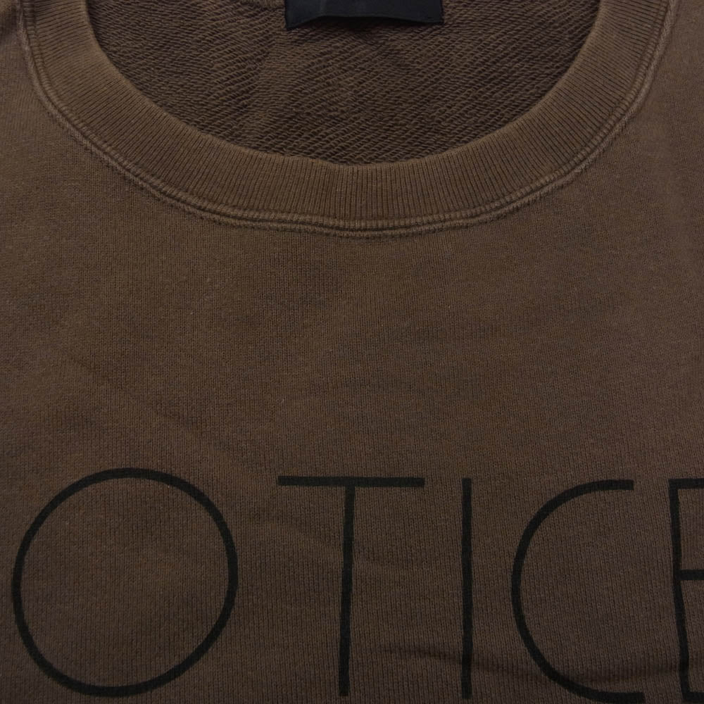 UNDERCOVER アンダーカバー 17AW UCT4892-5 NOTICE プリント スウェット ブラウン系 3【中古】