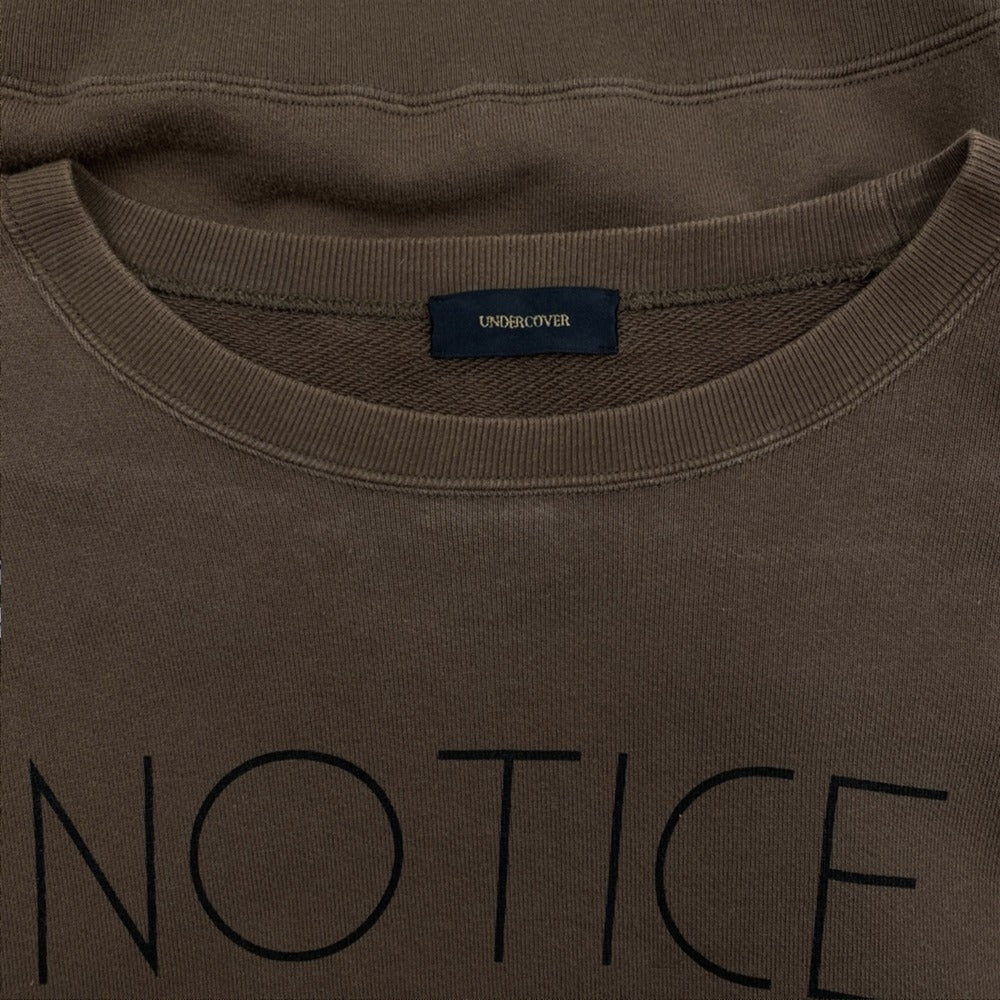 UNDERCOVER アンダーカバー 17AW UCT4892-5 NOTICE プリント スウェット ブラウン系 3【中古】