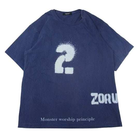 UNDERCOVER アンダーカバー 19SS UCW4814 TEE ZORUGE プリント 半袖 Tシャツ ネイビー系 4【中古】