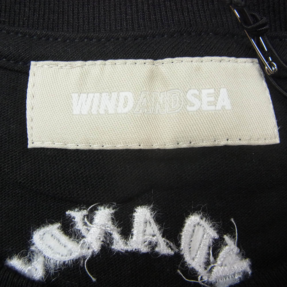 WIND AND SEA ウィンダンシー WDS-CS-268 W&S SLIDE T-SHIRT ロゴ プリント 半袖 Tシャツ ブラック系 XL【極上美品】【中古】