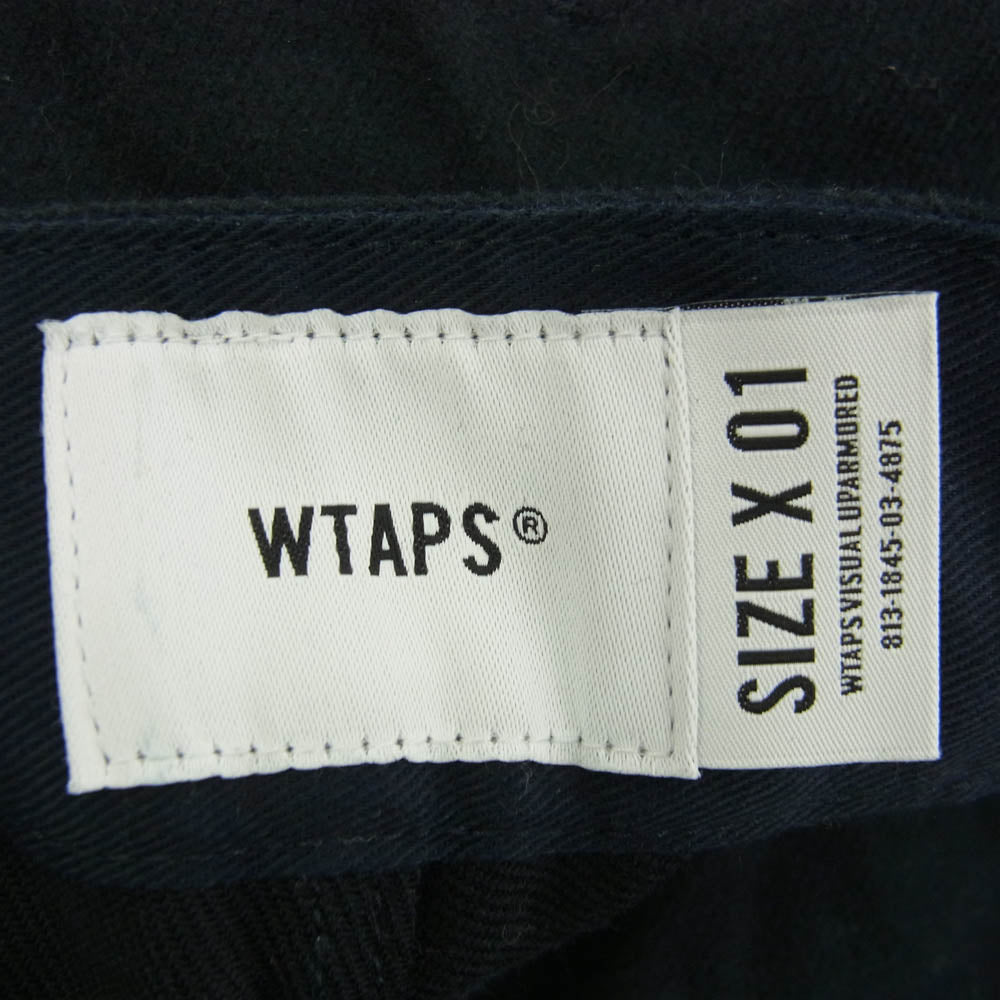 WTAPS ダブルタップス 20AW 202WVDT-PTM03 TUCK TROUSERS COTTON FLANNEL コットンフランネル タック トラウザー パンツ ネイビー系 X 01【中古】