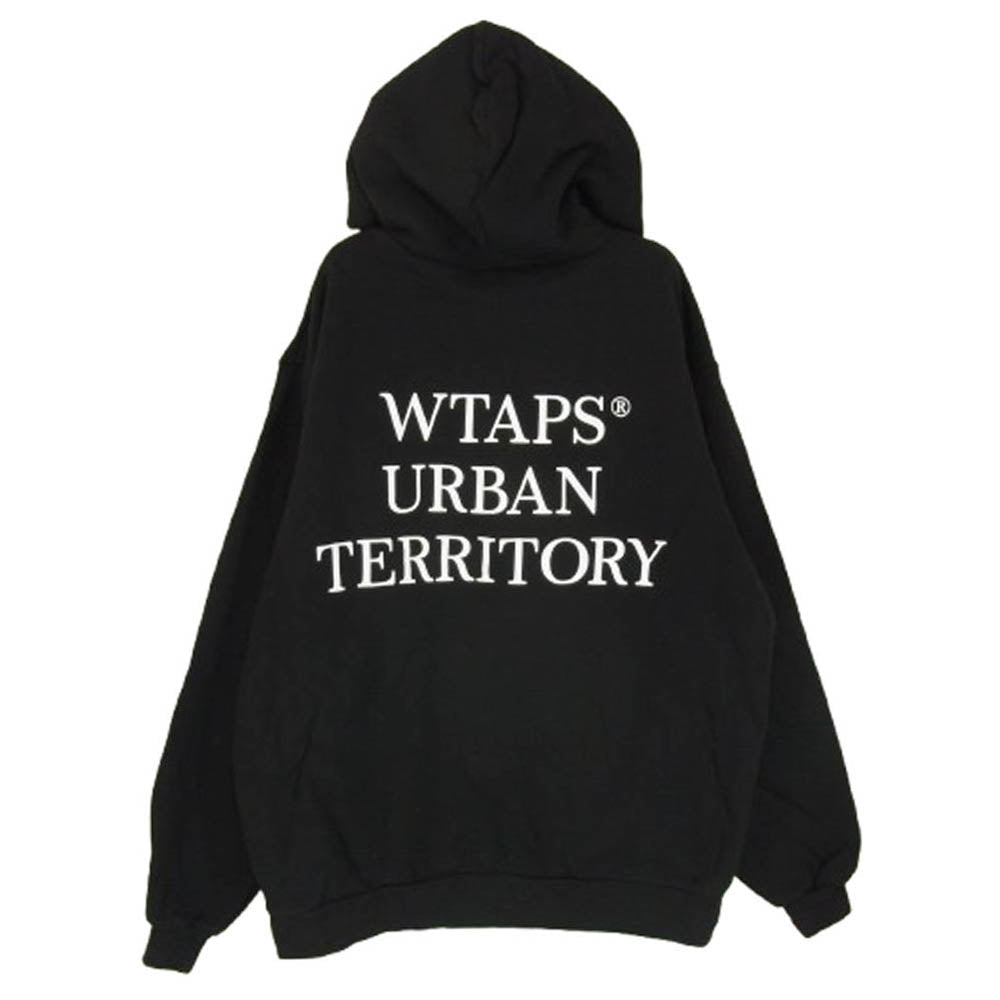 WTAPS ダブルタップス 21AW Urban Territory Hoodie プリント プルオーバー パーカー ブラック系 X03【中古】