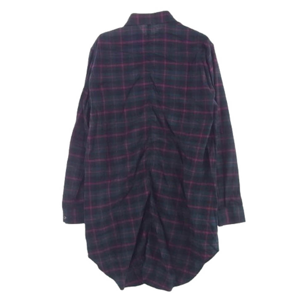 UNDERCOVER アンダーカバー 22SS UI2B4402 コットン CK後パッカリング ロング シャツ グリーン系 2【中古】