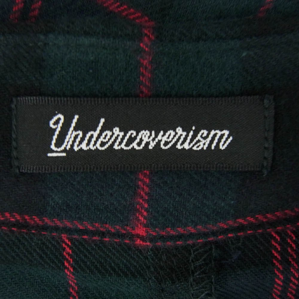 UNDERCOVER アンダーカバー 22SS UI2B4402 コットン CK後パッカリング ロング シャツ グリーン系 2【中古】