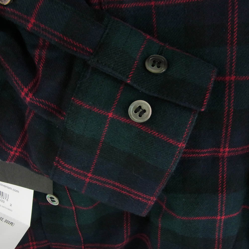 UNDERCOVER アンダーカバー 22SS UI2B4402 コットン CK後パッカリング ロング シャツ グリーン系 2【中古】