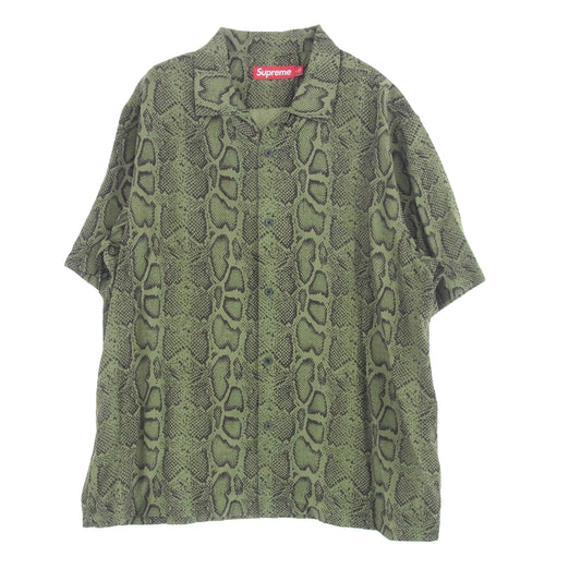 Supreme シュプリーム 24SS Snake SS Shirt スネーク 半袖 Tシャツ グリーン系 L【新古品】【未使用】【中古】