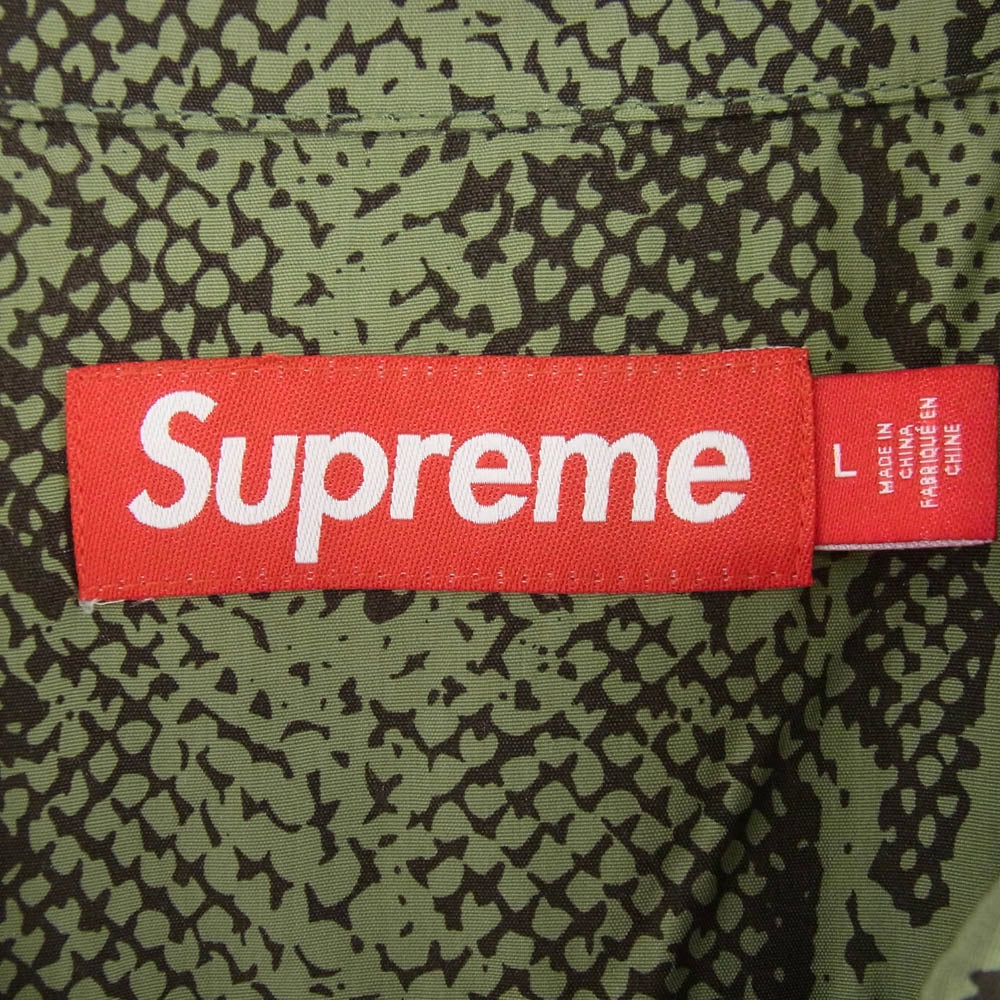 Supreme シュプリーム 24SS Snake SS Shirt スネーク 半袖 Tシャツ グリーン系 L【新古品】【未使用】【中古】