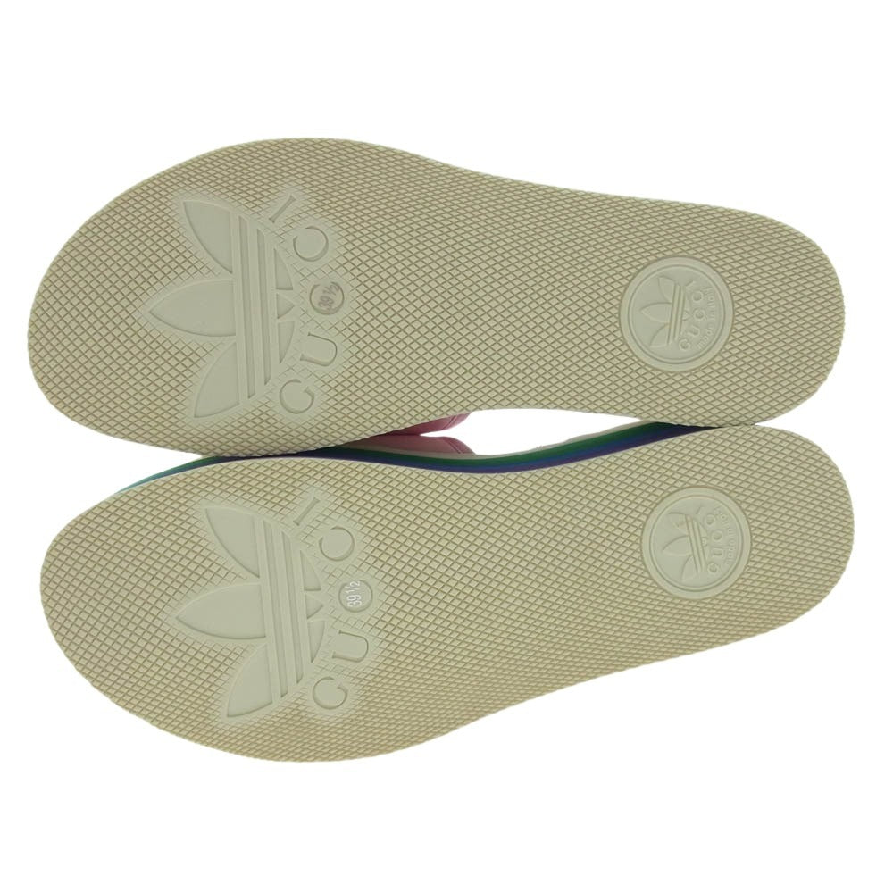 GUCCI グッチ 702294 adidas アディダス プラットフォーム シルク 厚底 サンダル ピンク系 マルチカラー系 39.5【新古品】【未使用】【中古】