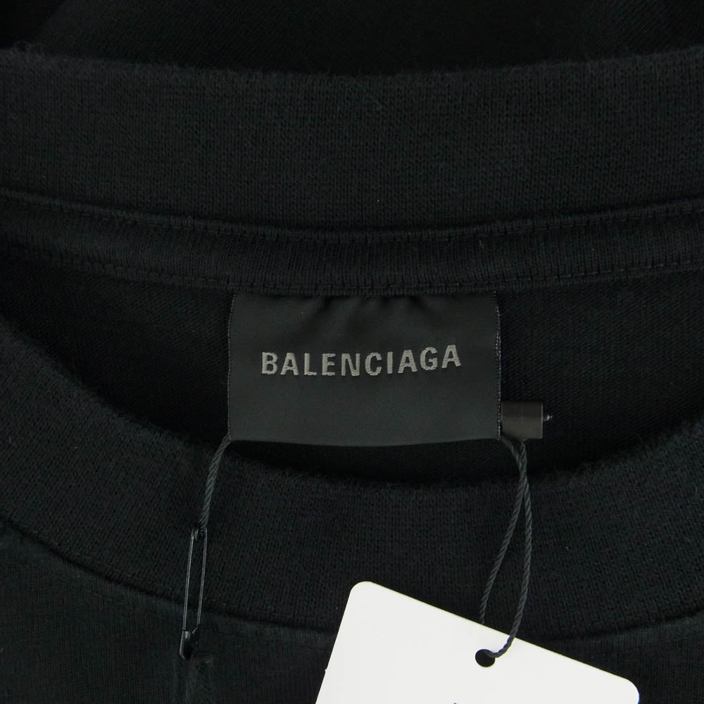 BALENCIAGA バレンシアガ 23AW 641655 TNVE7 Large Fit Tee ラージ フィット ロゴプリント 半袖 Tシャツ ブラック ブラック系 M【中古】