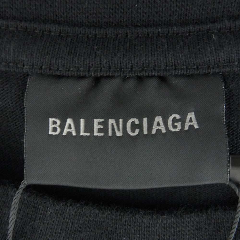 BALENCIAGA バレンシアガ 23AW 641655 TNVE7 Large Fit Tee ラージ フィット ロゴプリント 半袖 Tシャツ ブラック ブラック系 M【中古】