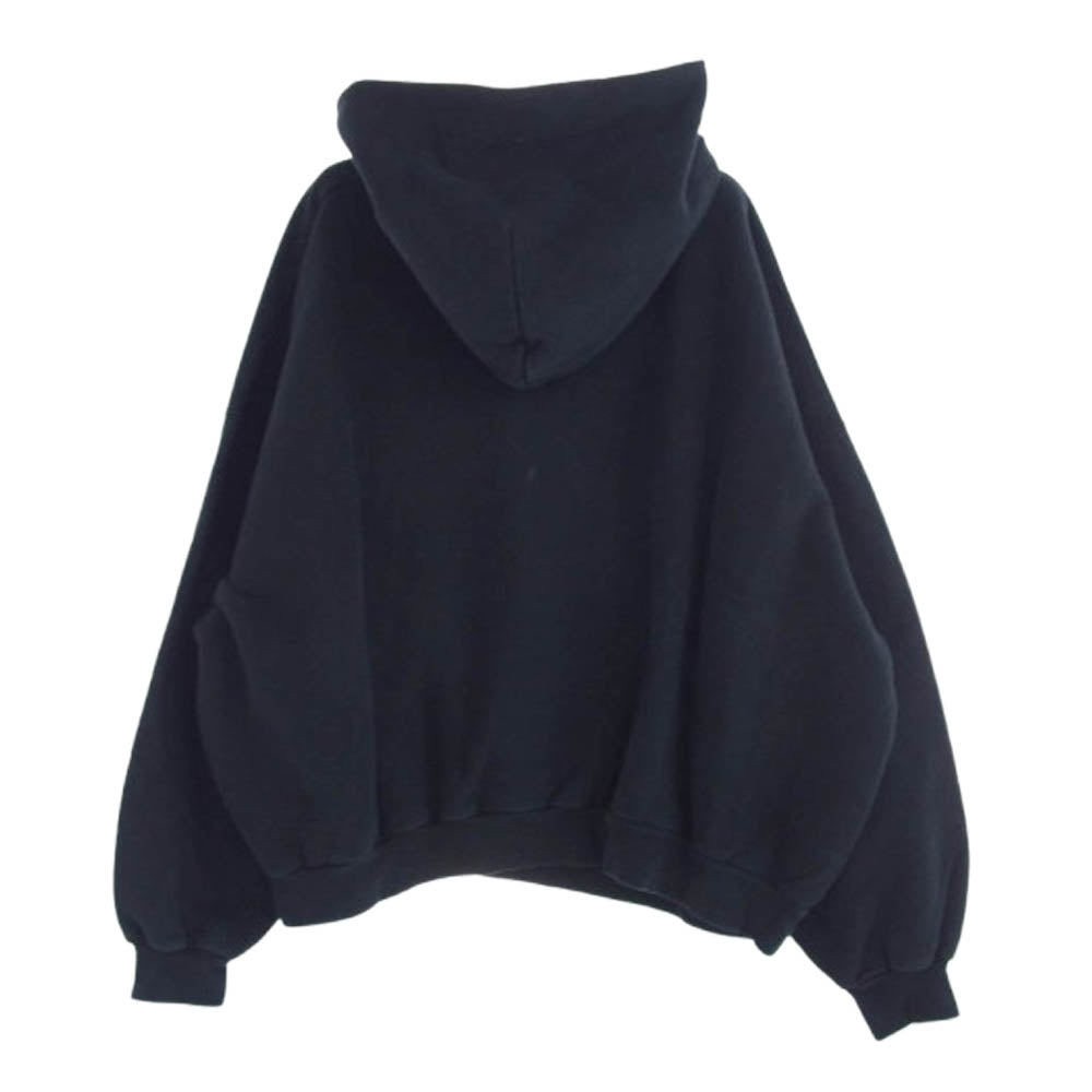 BALENCIAGA バレンシアガ 23SS 712396 TNVA9 adidas Large Hoodie Oversized アディダス ロゴ刺繍 プルオーバー パーカー ブラック系 S【中古】