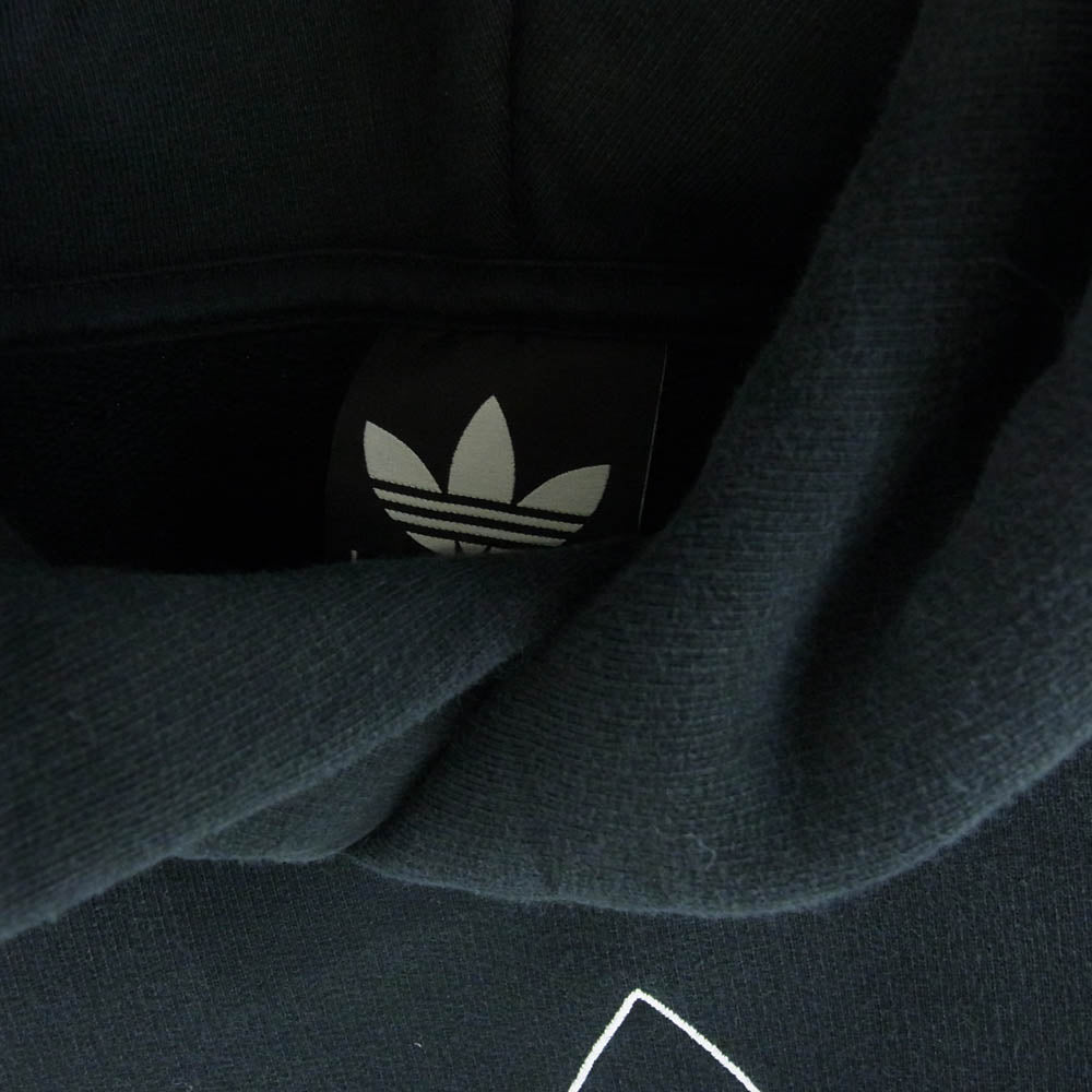 BALENCIAGA バレンシアガ 23SS 712396 TNVA9 adidas Large Hoodie Oversized アディダス ロゴ刺繍 プルオーバー パーカー ブラック系 S【中古】