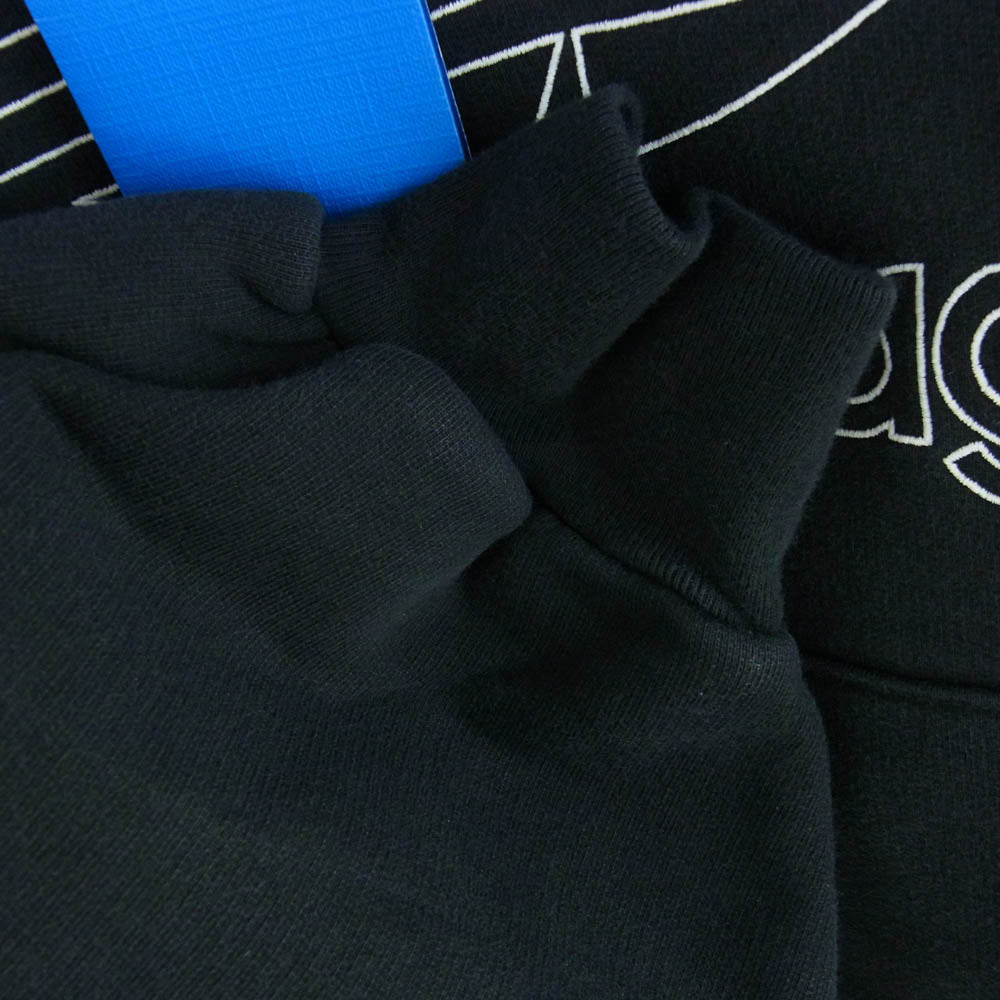 BALENCIAGA バレンシアガ 23SS 712396 TNVA9 adidas Large Hoodie Oversized アディダス ロゴ刺繍 プルオーバー パーカー ブラック系 S【中古】