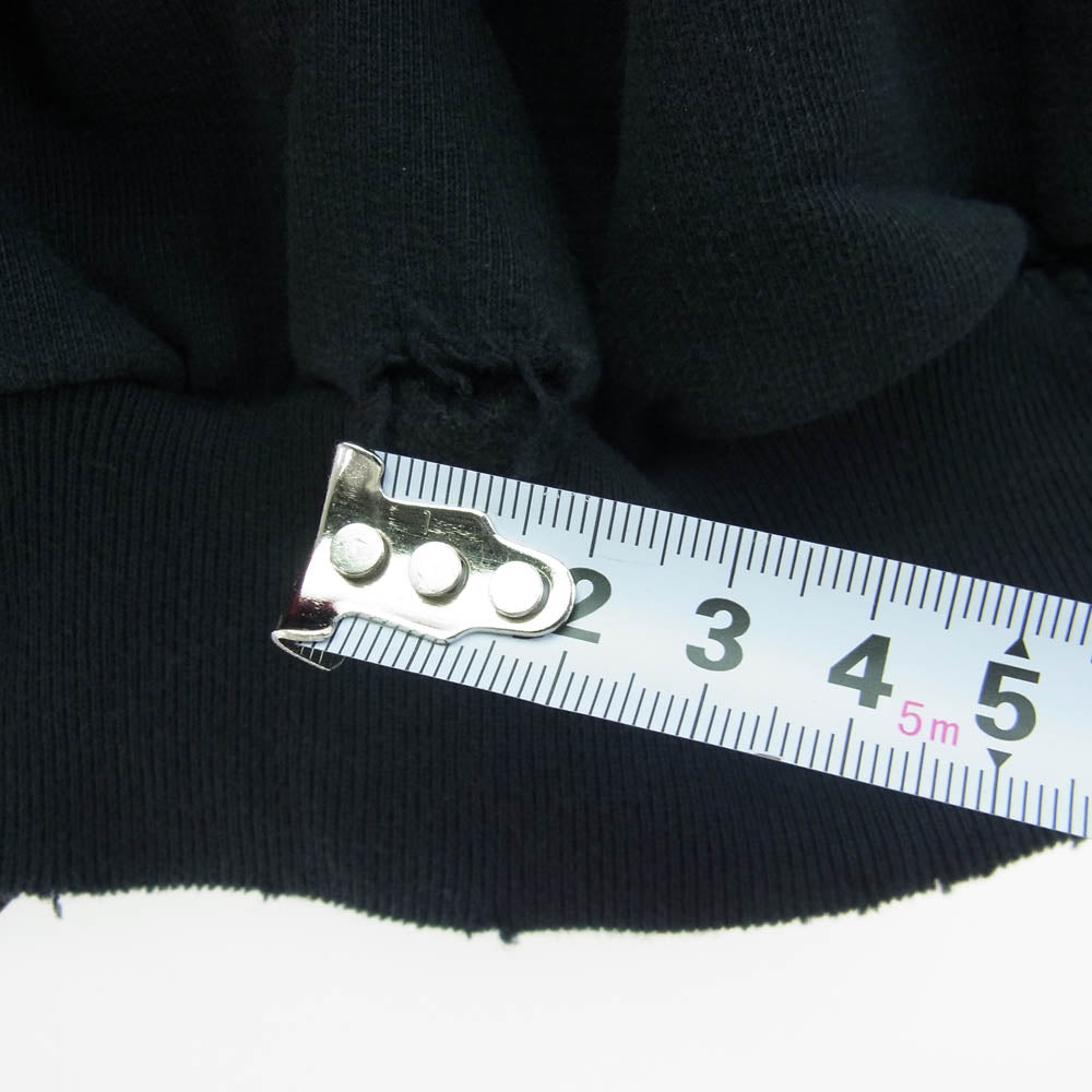 BALENCIAGA バレンシアガ 23AW 715001 TNVA8 adidas Hoodie Large Fit アディダス ロゴ刺繍 ダメージ加工 プルオーバー パーカー ブラック系 S【中古】