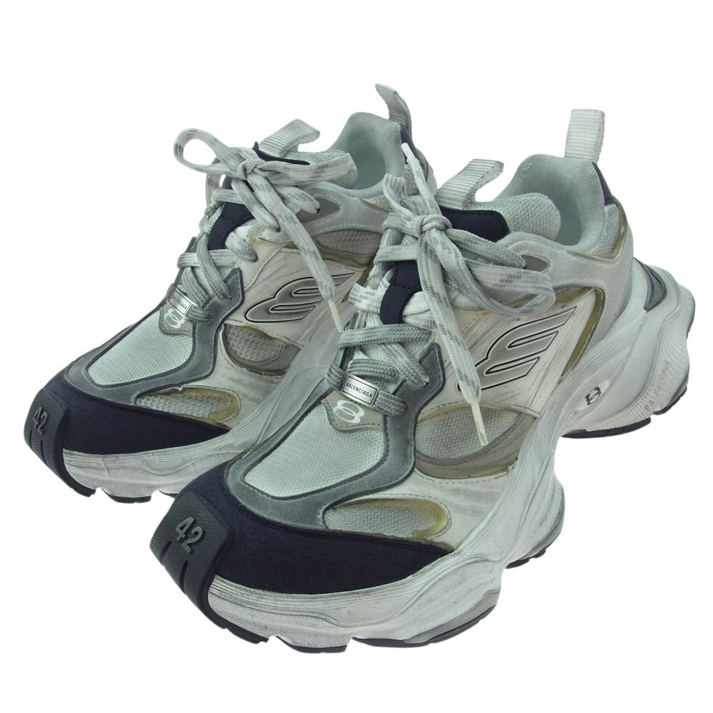 BALENCIAGA バレンシアガ 24SS 785754 CARGO カーゴ ヴィンテージ加工 スニーカー グレー系 42【中古】